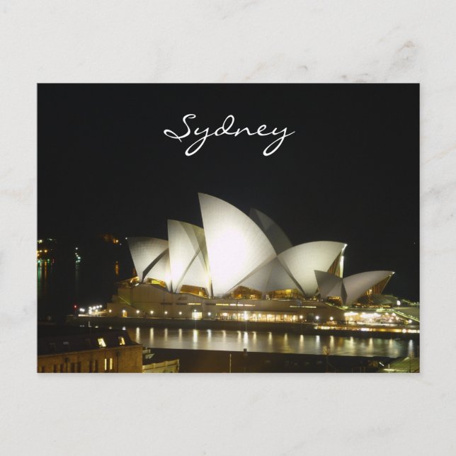 Nachtoper von Sydney Postkarte (Vorderseite)