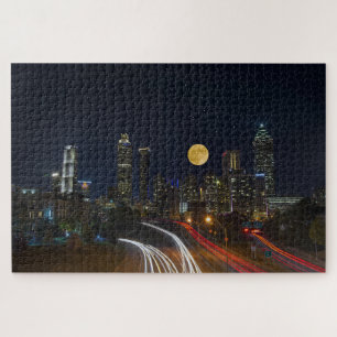 Nachtpanorama von Atlanta, Georgia Puzzle