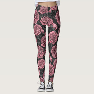 Nachtponygarten in Rosa und Grau Leggings