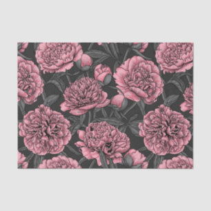 Nachtponygarten in Rosa und Grau Seidenpapier