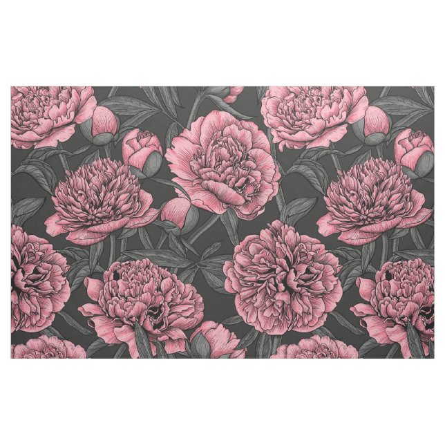 Nachtponygarten in Rosa und Grau Stoff (Fat Quarter (45,7 x 55,9 cm))