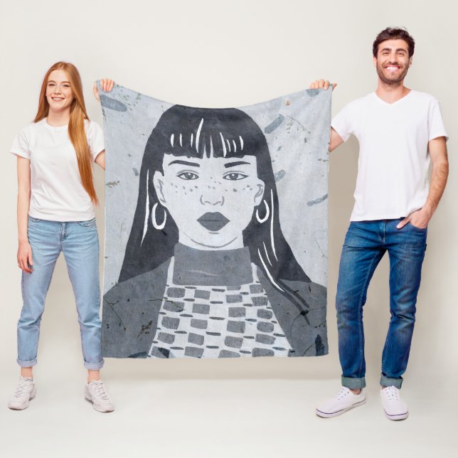 Nachtportrait Fleecedecke (Beispiel)