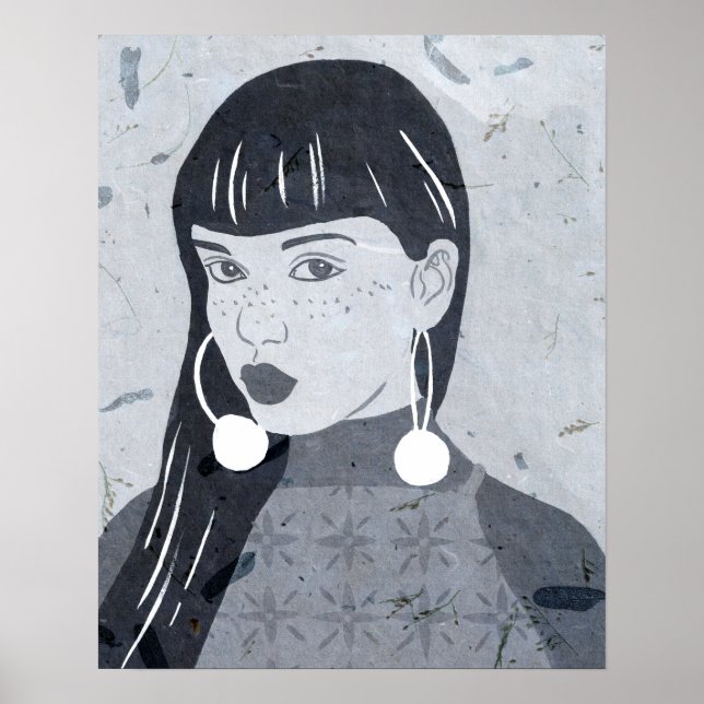 Nachtportrait Poster (Vorne)