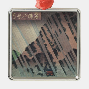 Nachtregen auf Oyama, c.1830 Ornament Aus Metall