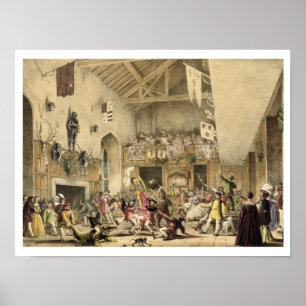 Nachtrevels in der Großen Halle, Haddon Hal Poster