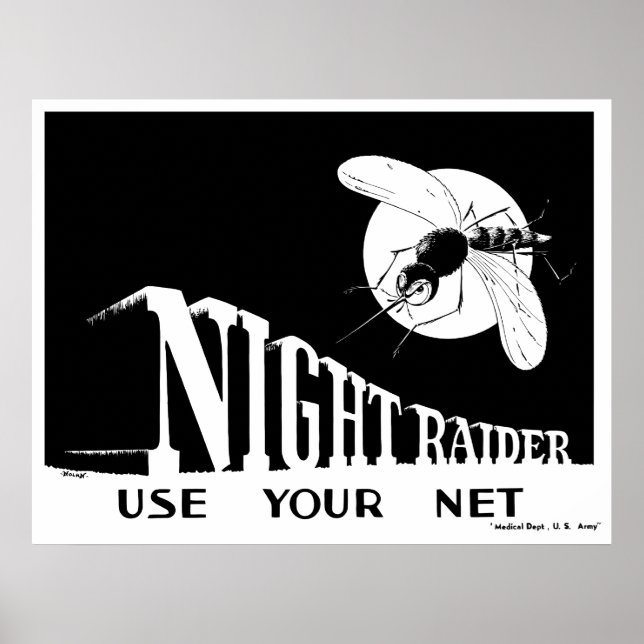 Nachtruder — WW2 Malaria Poster (Vorne)