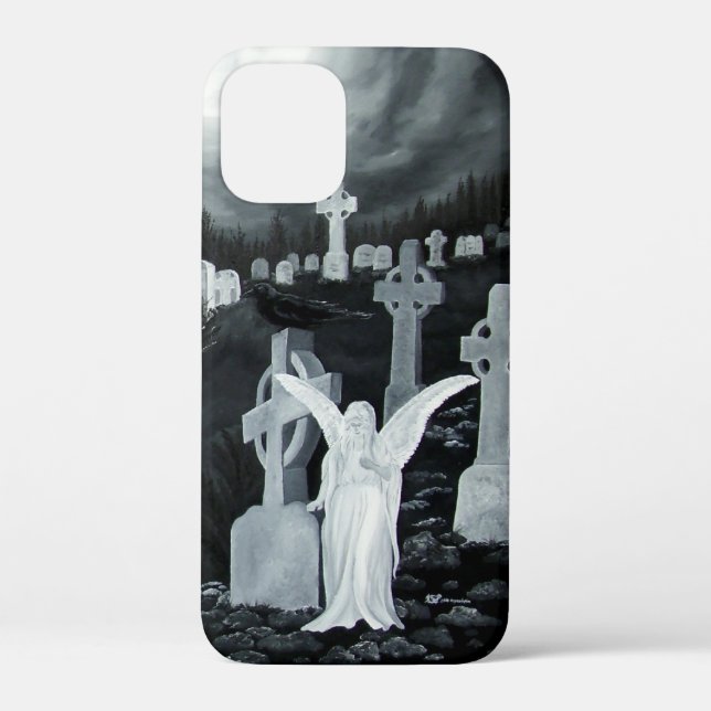 Nachts am Friedhof - Angel Case-Mate iPhone Hülle (Rückseite)