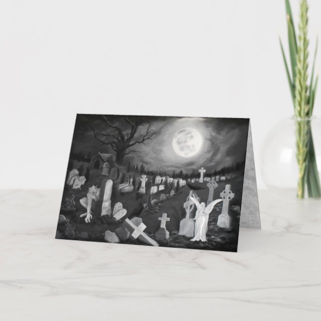 Nachts am Friedhof - Engel mit dem Teufel (Vorderseite)