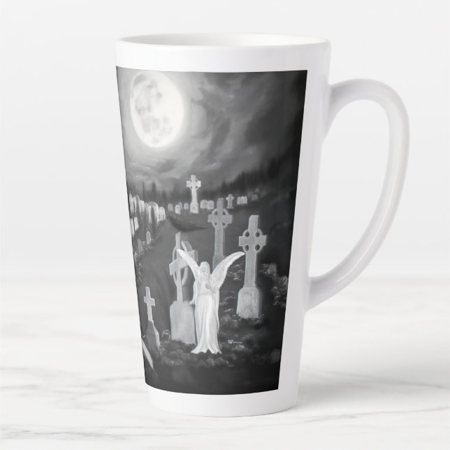 Nachts am Friedhof - Engel mit dem Teufel Milchtasse (Rechts)