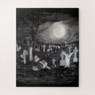 Nachts am Friedhof - Engel mit dem Teufel Puzzle
