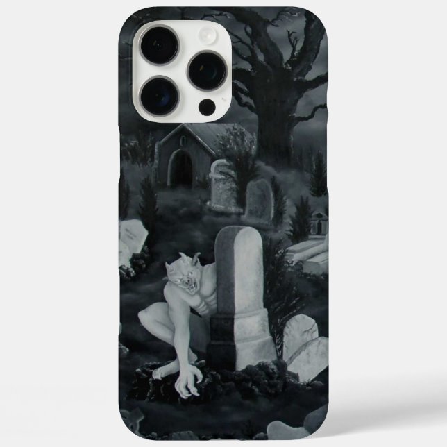 Nachts am Friedhof - Teufel Case-Mate iPhone Hülle (Rückseite)