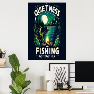 Nachts Fischen Ruhe Poster