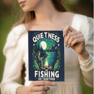 Nachts Fischen Ruhe Postkarte