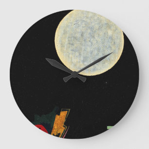 Nachts Gemälde von Wassily Kandinsky Große Wanduhr