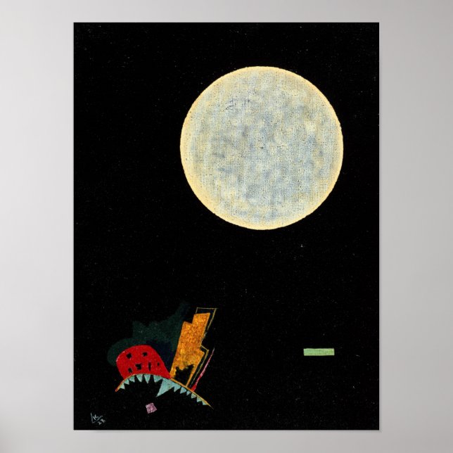 Nachts Gemälde von Wassily Kandinsky Poster (Vorne)