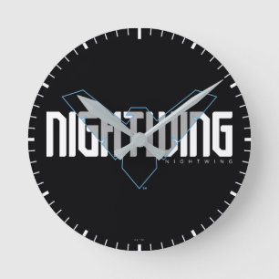 Nachts Hi-Tech-Name Graphic Runde Wanduhr