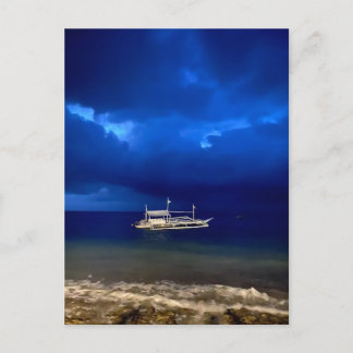 Nachts Jahreszeit. Poster Postkarte