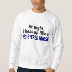 Nachts kleide ich oben wie eine ausgebildete sweatshirt