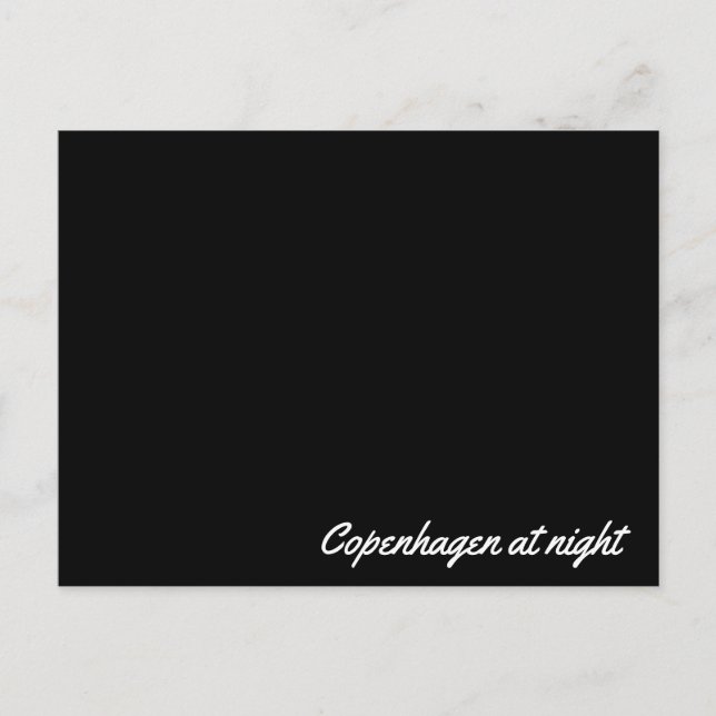 Nachts Kopenhagen Postkarte (Vorderseite)