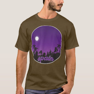 Nachts mit Palmen spinnen T-Shirt