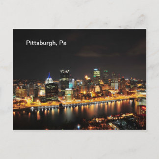 Nachts Pittsburgh Postkarte