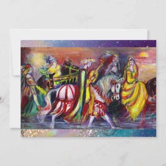 NACHTS-RIDER, blaue Glitzern Ankündigung (Vorderseite)