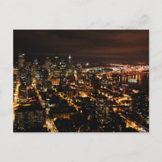 Nachts Seattle Postcard Postkarte