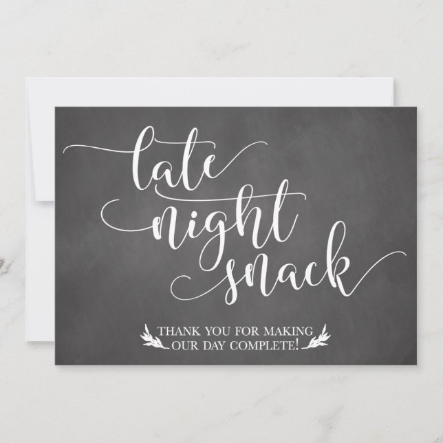 Nachts Snacks Fevor Sign (Vorderseite)