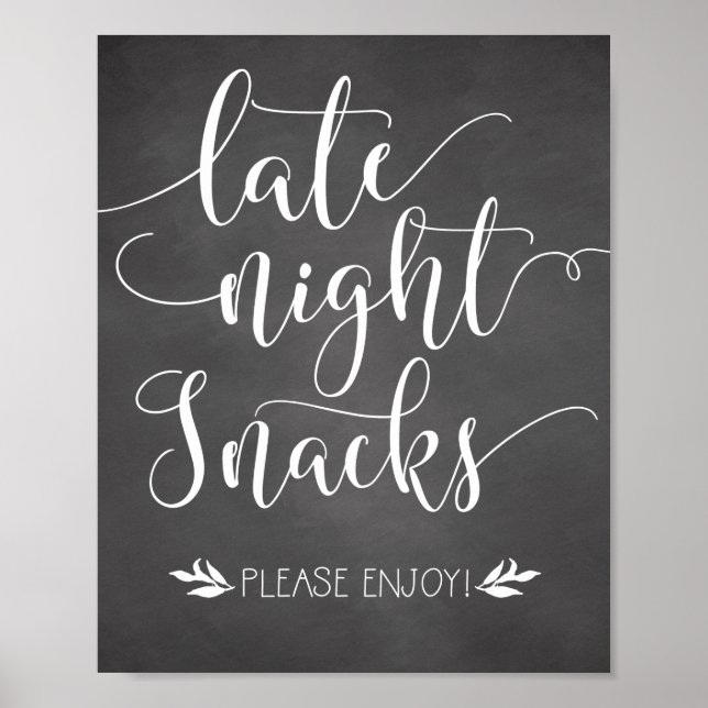 Nachts Snacks Fevor Sign Poster (Vorne)