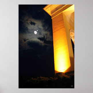 Nachts Tempel Poster
