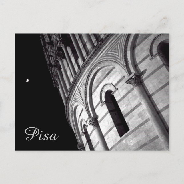 Nachts von Pisa, Italien Postkarte (Vorderseite)
