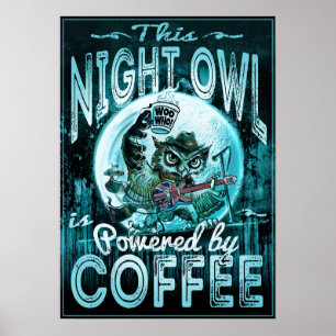 Nachtschale mit Kaffee Poster