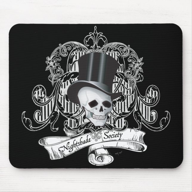 Nachtschatten Gesellschaft (Dunkle Farben) Mousepad (Vorne)