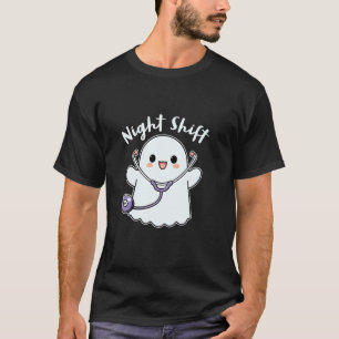 Nachtschicht Halloween Krankenschwester Geist T-Shirt