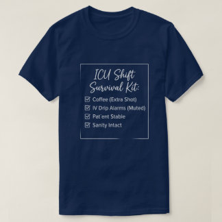 Nachtschicht ICU Krankenschwester Überlebens-Kit T-Shirt
