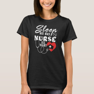 Nachtschicht Schlaf ganztägig nächtlich T-Shirt