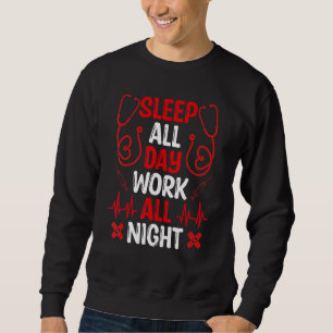 Nachtschicht-Schlaf ganztägig über Nacht Sweatshirt