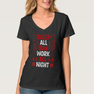 Nachtschicht-Schlaf ganztägig über Nacht T-Shirt