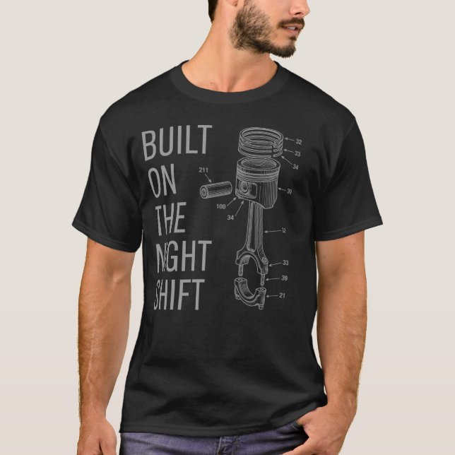 Nachtschicht-Shirt, Mechaniker-Geschenk T-Shirt (Vorderseite)
