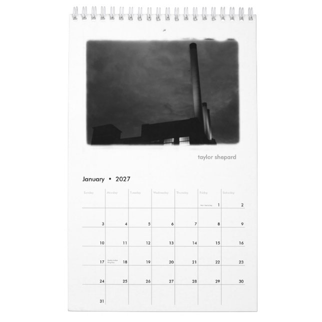 NACHTschießen IN EINER INDUSTRIELLEN STADT Kalender (Jan 2027)