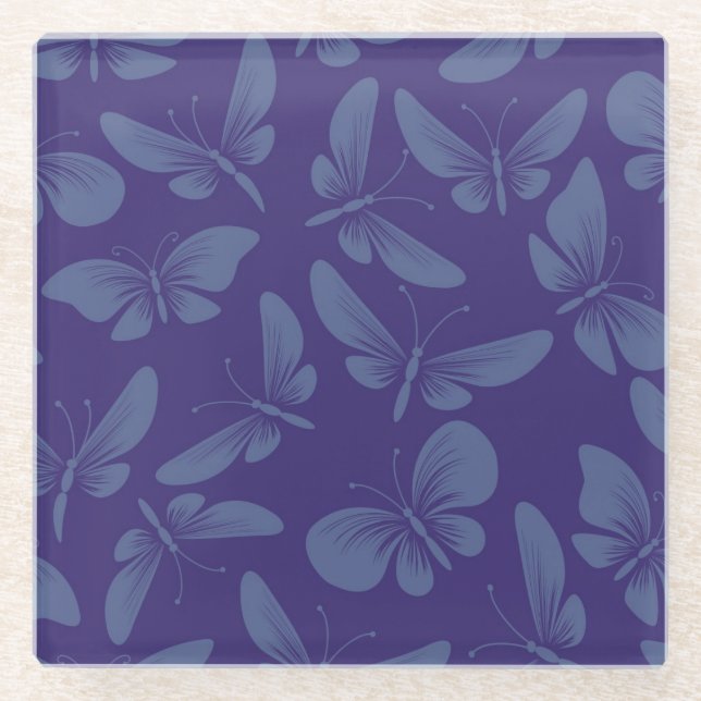 Nachtschmetterlinge Glasuntersetzer (Vorderseite)