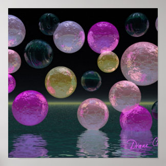 Nachtschmuck - Magenta und Schwarze Brillianz Poster