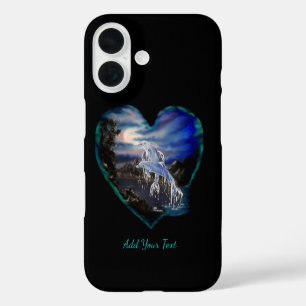 Nachtschwärmer , Dolphin-Liebe , Text hinzufügen iPhone 16 Hülle