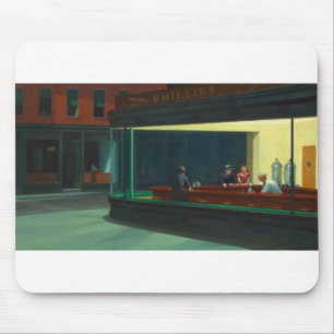 Nachtschwärmer - Edward Hopper Mousepad