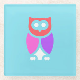 Nachtschwärmer, schönes Rosa und Rot, Abstrakter P Glasuntersetzer