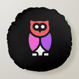 Nachtschwärmer, schönes Rosa und Rot, Abstrakter P Rundes Kissen