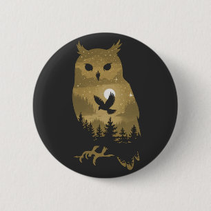 Nachtschwärmer-Silhouette Button