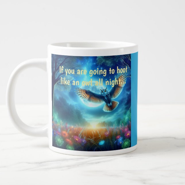 Nachtschwärmer und Morgenadler: Celestial Journeys Jumbo-Tasse (Links)