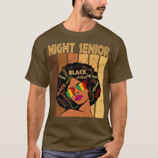 Nachtschwärmerin Afro American Women Black T-Shirt