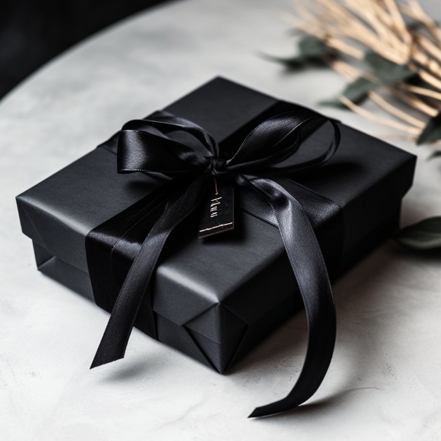 Nachtschwarze Farbe Satinband (Von Creator hochgeladen)